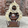 Green Tara with Throne Copper and Silver Plated Statue - Art Of Tibet