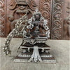 Green Tara with Throne Copper and Silver Plated Statue - Art Of Tibet