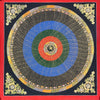 Om Mantra Mandala Large Thangka - Art Of Tibet