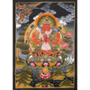 Red Chenrezig (Gyalwa Gyatso) in Consort Thangka - Art Of Tibet