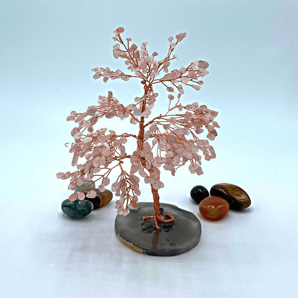 Rose Quartz Happiness Tree Of Life - Art Of Tibet