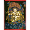 White Jambhala Tibetan Thangka - Art Of Tibet